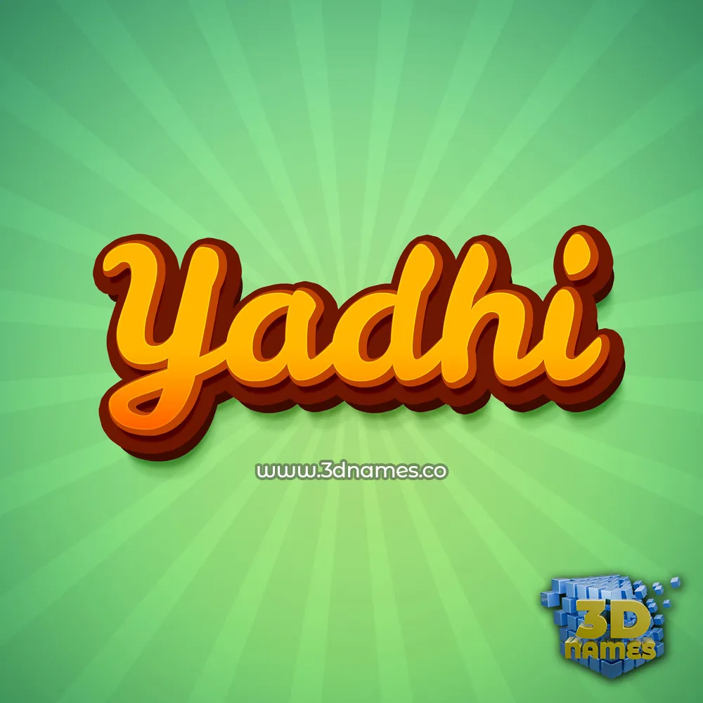 yadhi in Green Rays style - 3D name wallpaper