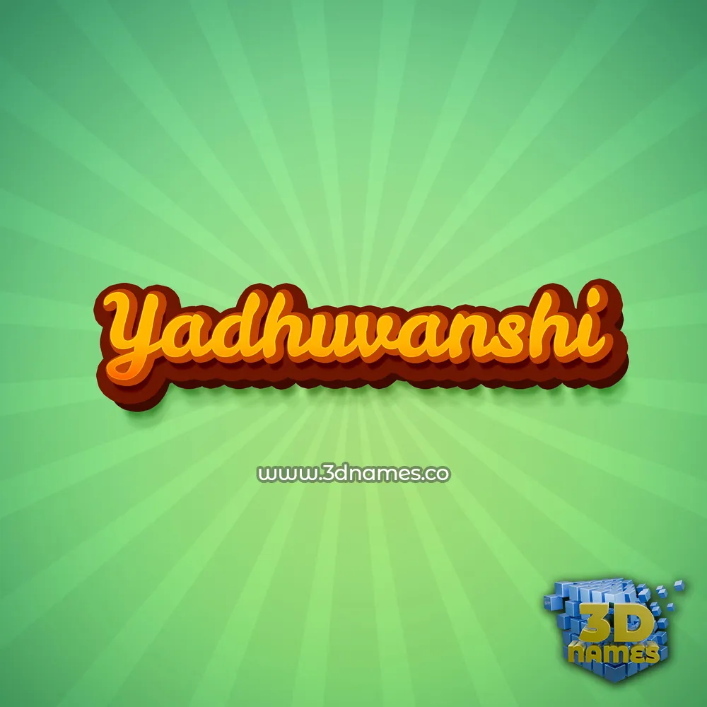 yadhuvanshi in Green Rays style - 3D name wallpaper