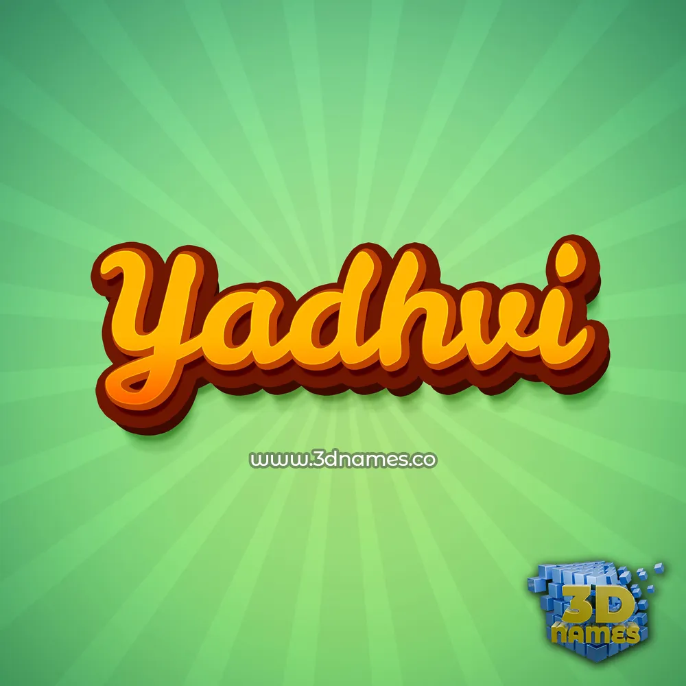 yadhvi in Green Rays style - 3D name wallpaper