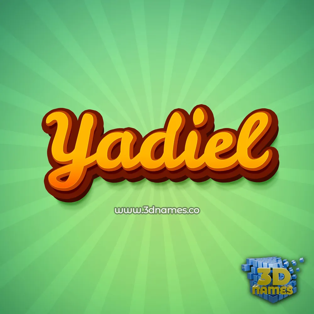 yadiel in Green Rays style - 3D name wallpaper
