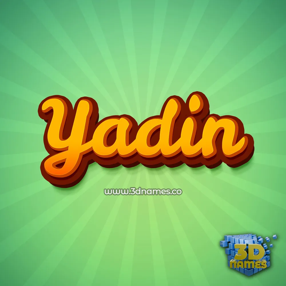 yadin in Green Rays style - 3D name wallpaper