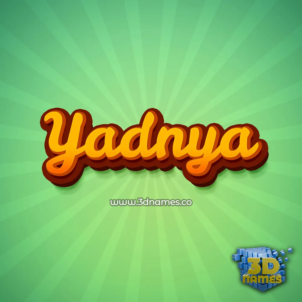 yadnya in Green Rays style - 3D name wallpaper
