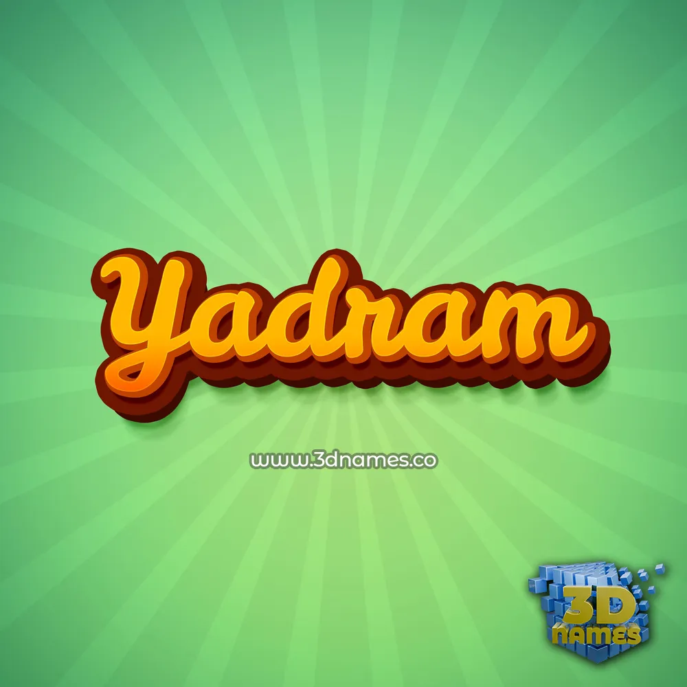yadram in Green Rays style - 3D name wallpaper