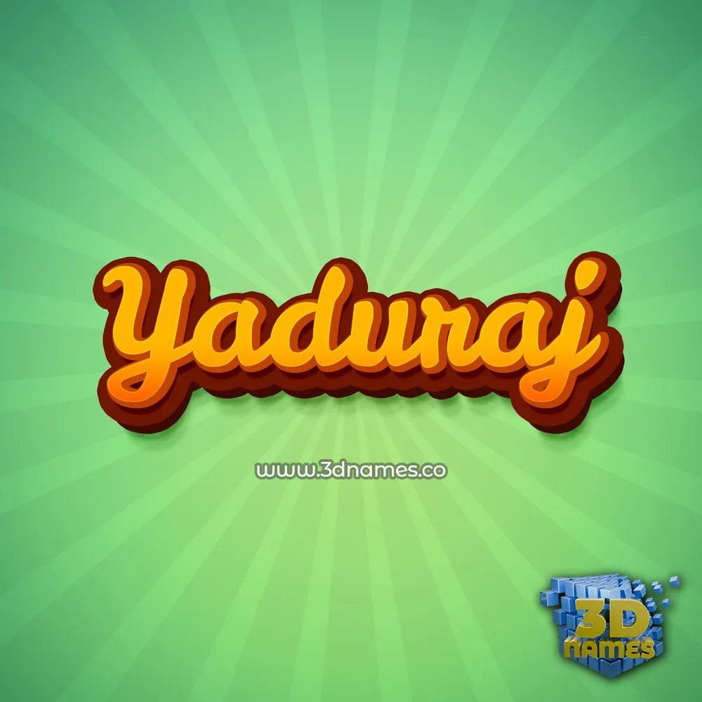 yaduraj in Green Rays style - 3D name wallpaper
