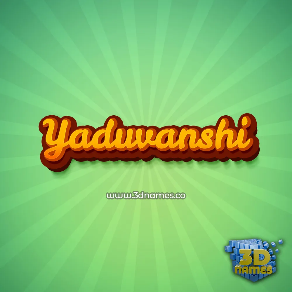 yaduvanshi in Green Rays style - 3D name wallpaper