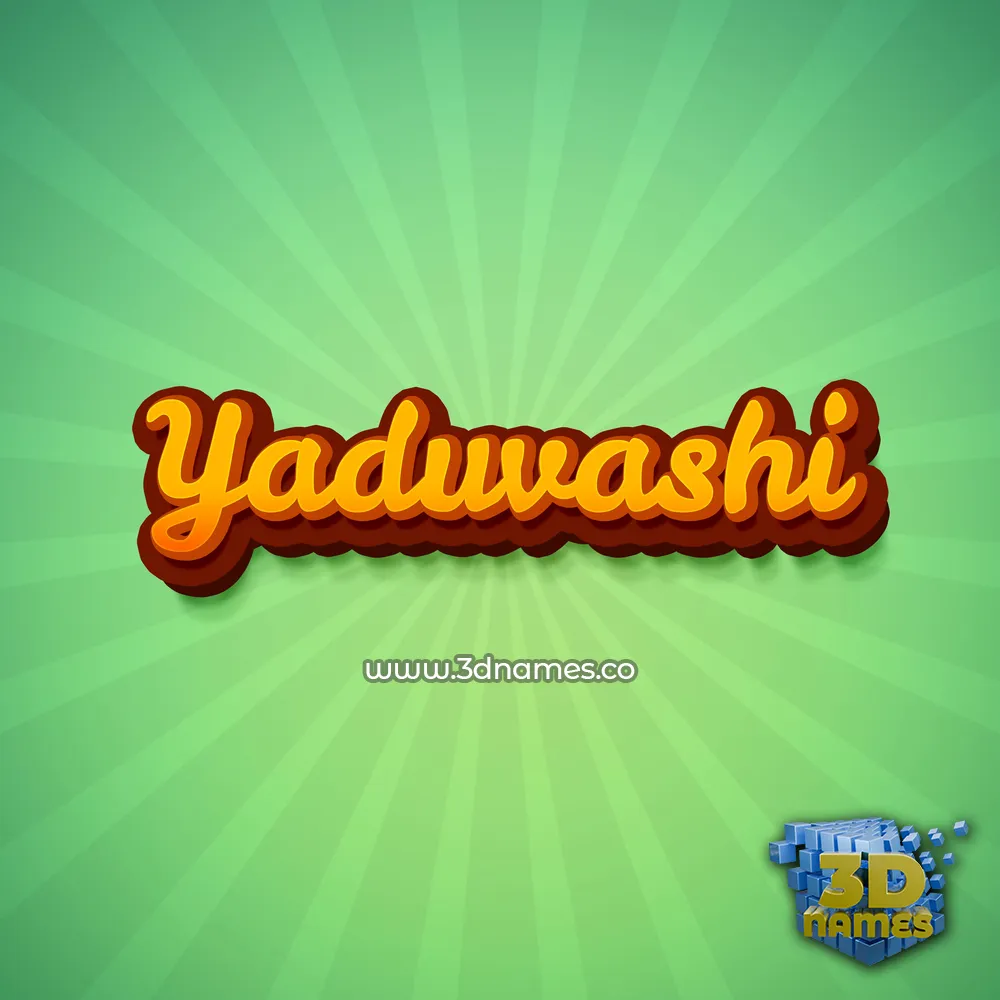 yaduvashi in Green Rays style - 3D name wallpaper