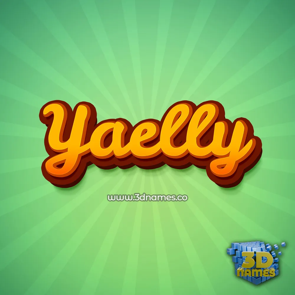 yaelly in Green Rays style - 3D name wallpaper