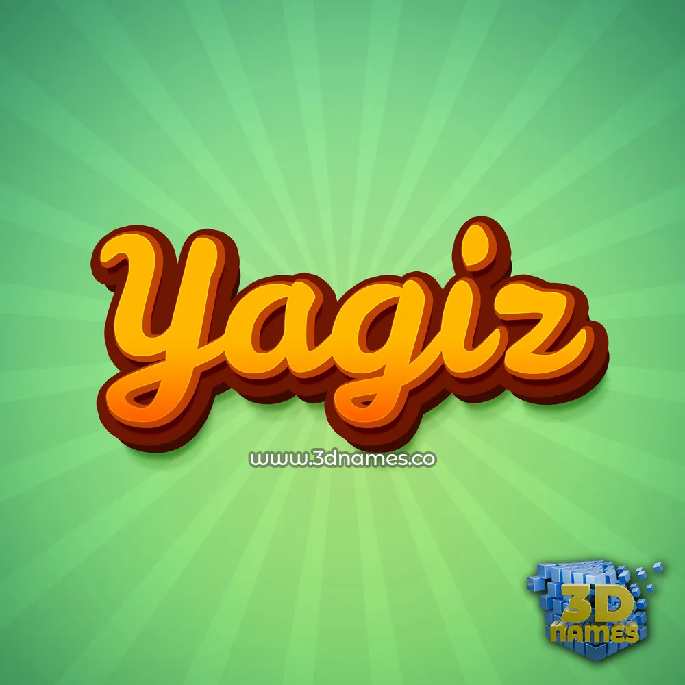 yagiz in Green Rays style - 3D name wallpaper