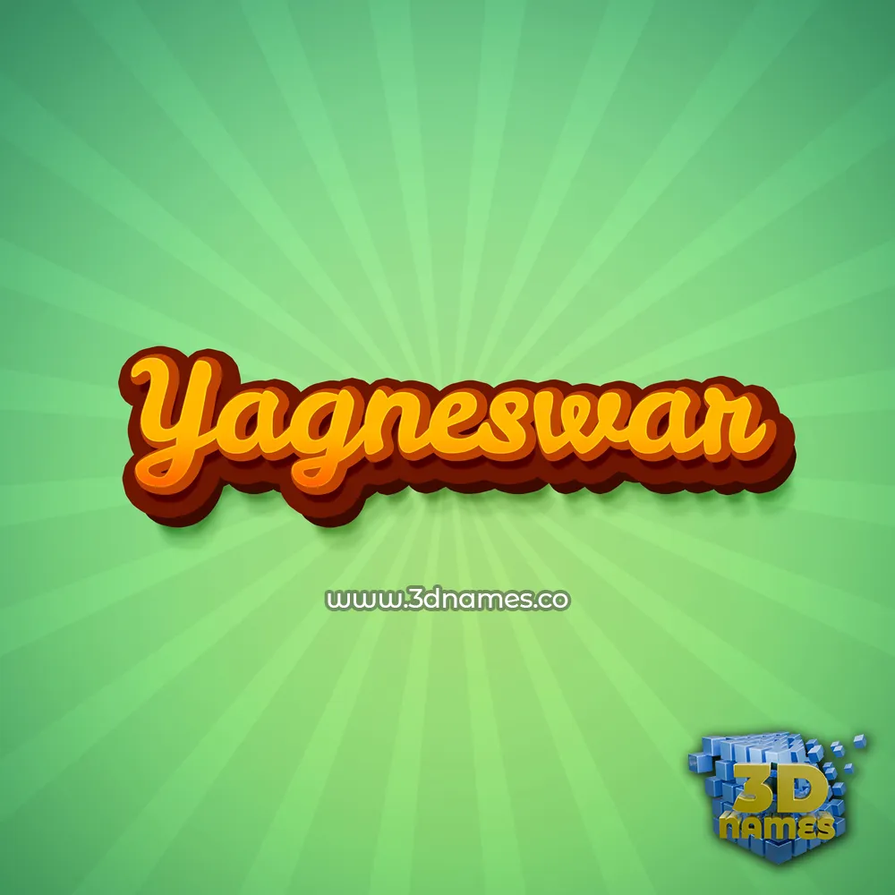 yagneswar in Green Rays style - 3D name wallpaper