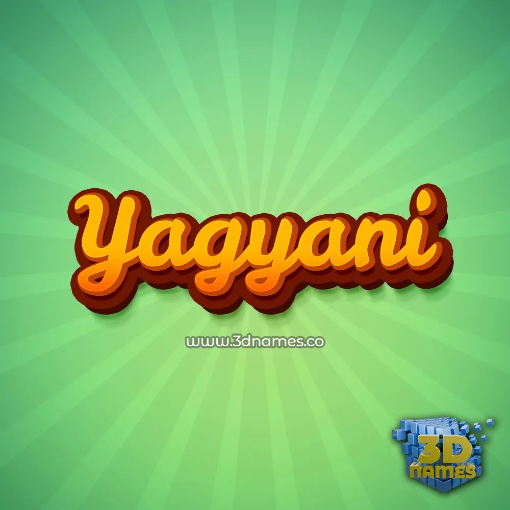 yagyani in Green Rays style - 3D name wallpaper