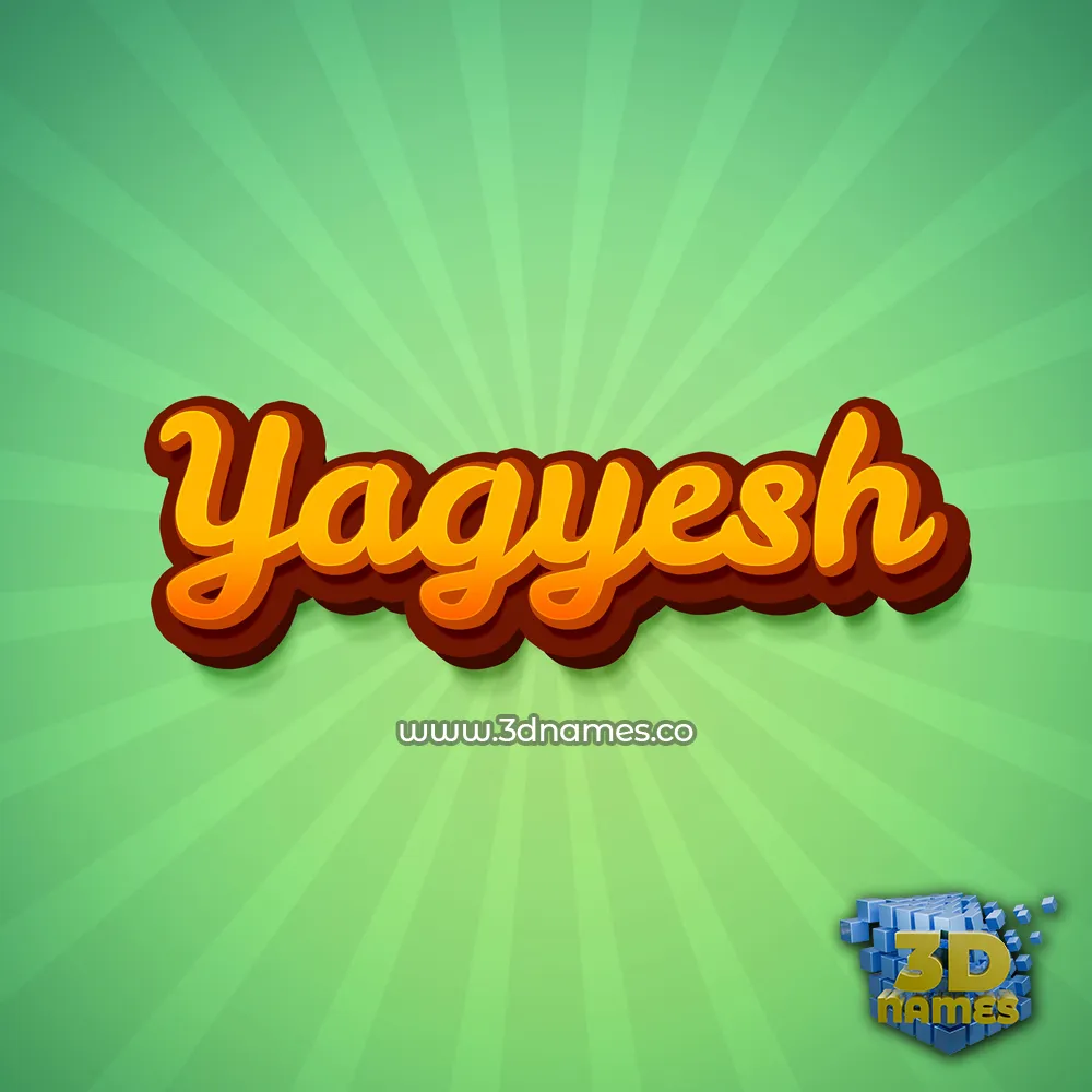 yagyesh in Green Rays style - 3D name wallpaper
