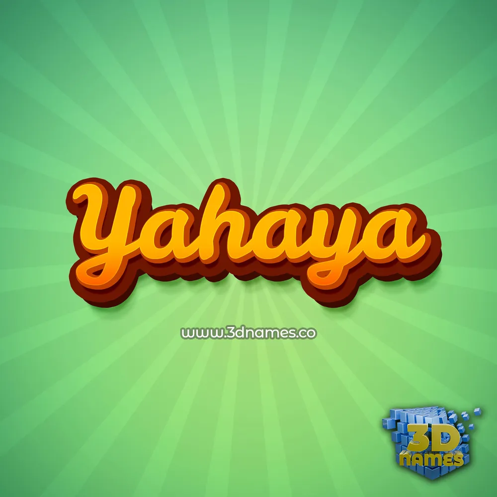 yahaya in Green Rays style - 3D name wallpaper