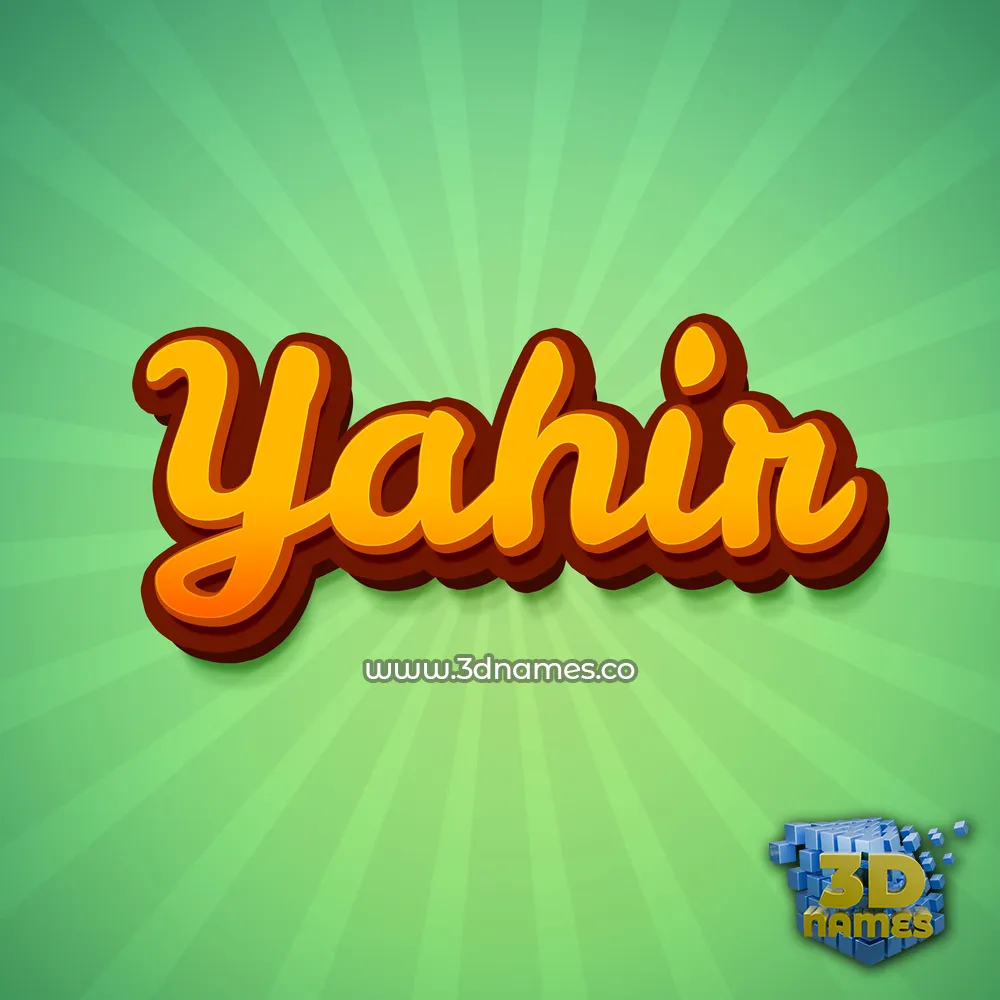 yahir in Green Rays style - 3D name wallpaper