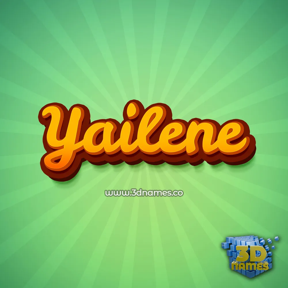yailene in Green Rays style - 3D name wallpaper