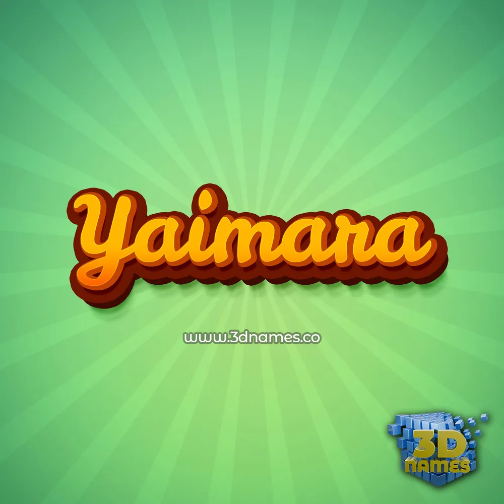 yaimara in Green Rays style - 3D name wallpaper