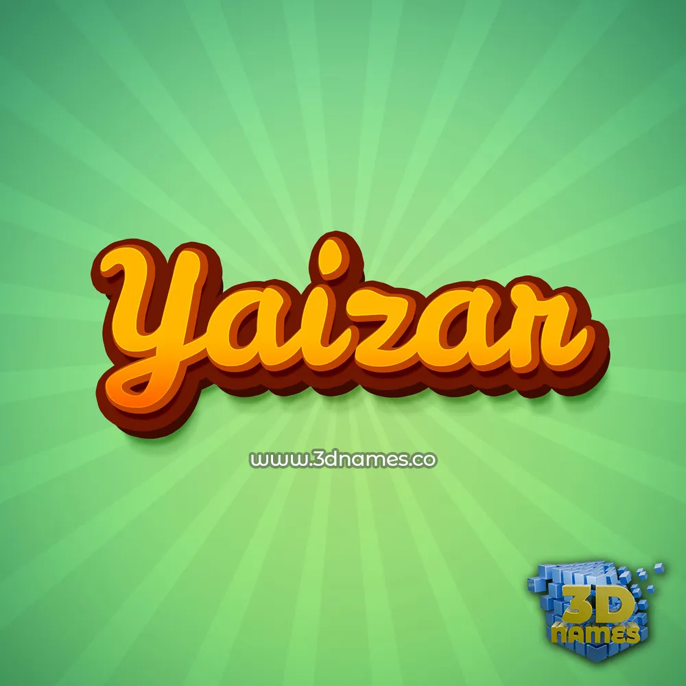 yaizar in Green Rays style - 3D name wallpaper