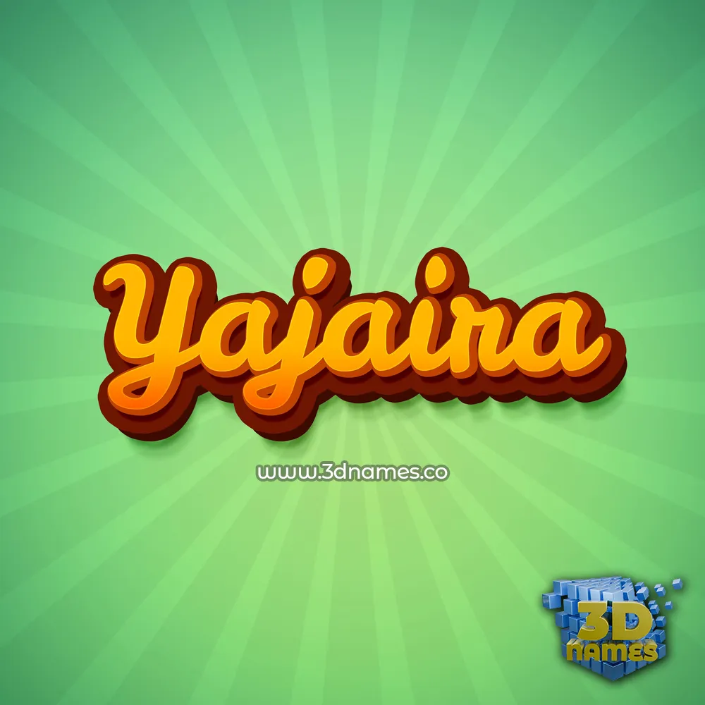yajaira in Green Rays style - 3D name wallpaper