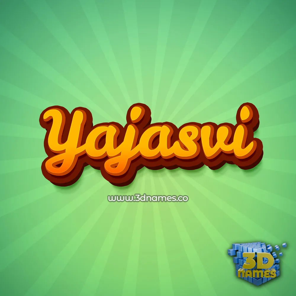 yajasvi in Green Rays style - 3D name wallpaper