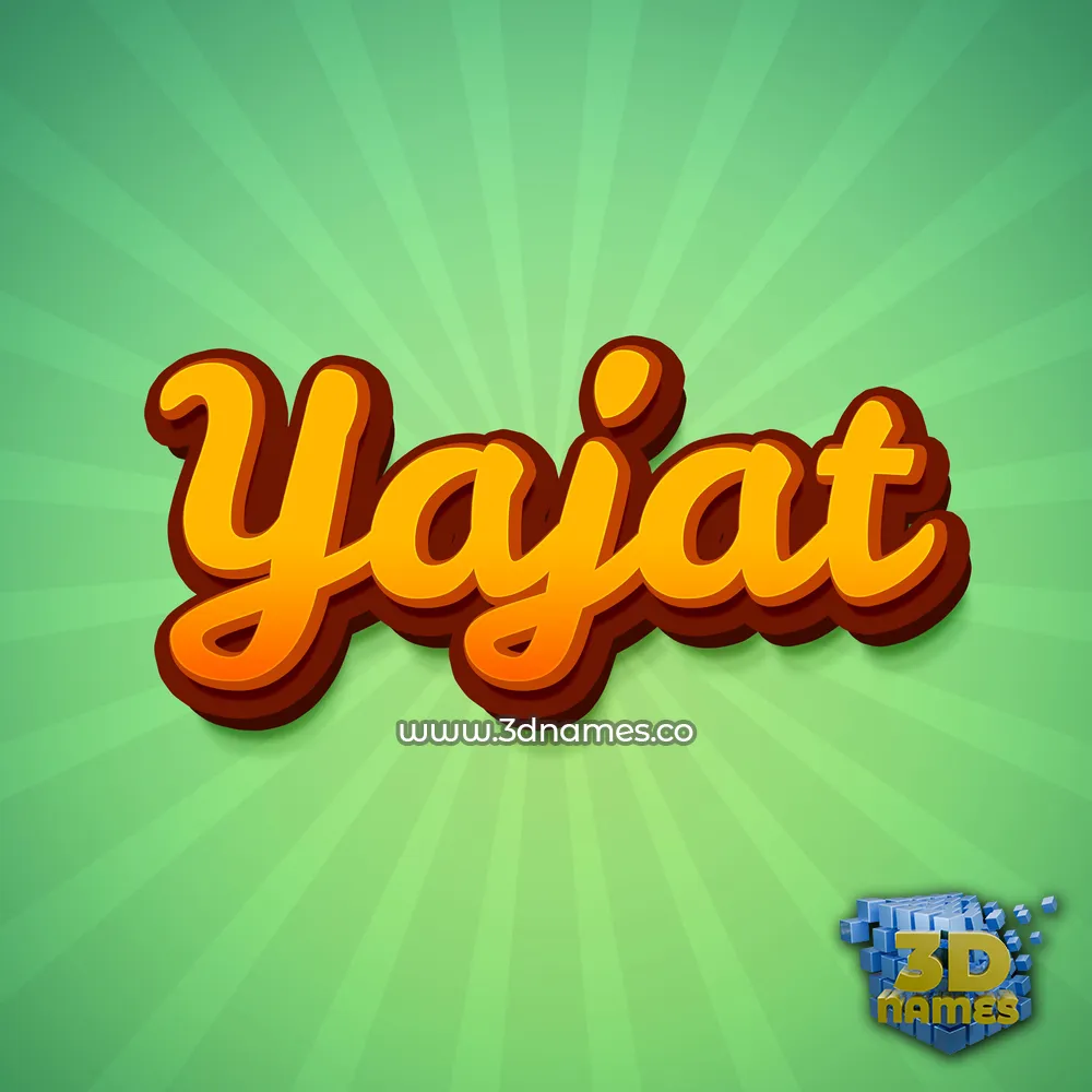 yajat in Green Rays style - 3D name wallpaper
