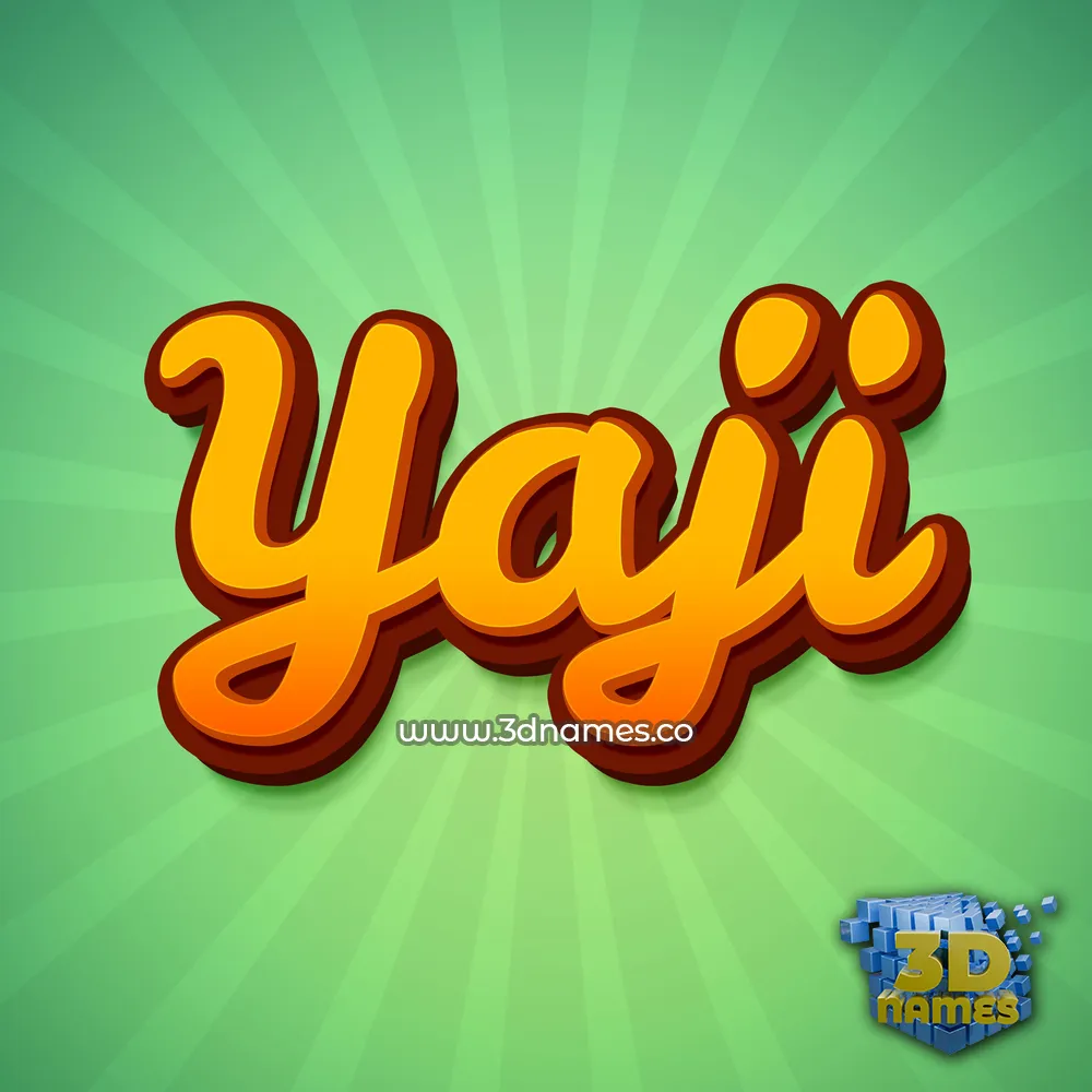 yaji in Green Rays style - 3D name wallpaper