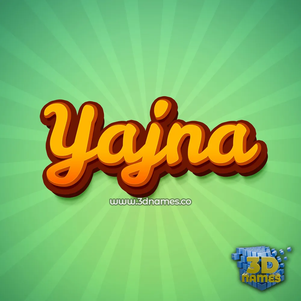 yajna in Green Rays style - 3D name wallpaper