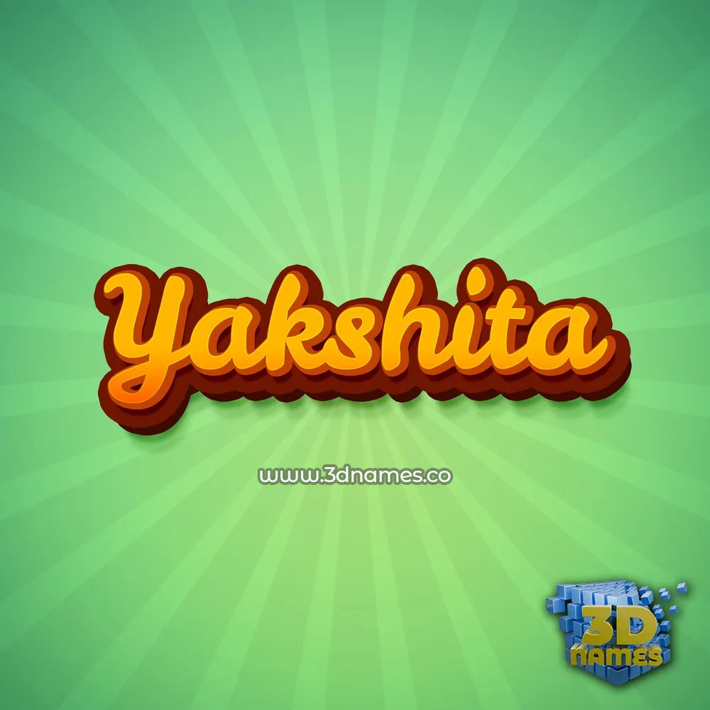 yakshita in Green Rays style - 3D name wallpaper
