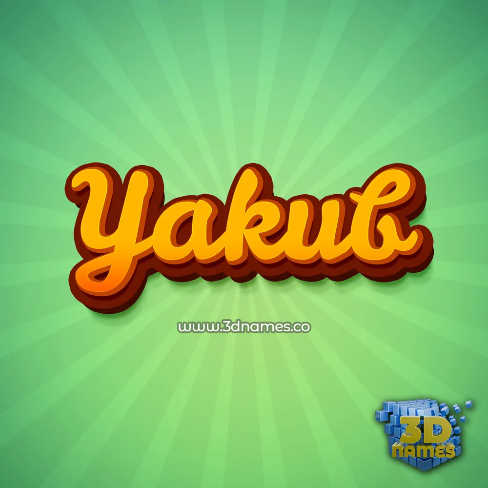yakub in Green Rays style - 3D name wallpaper
