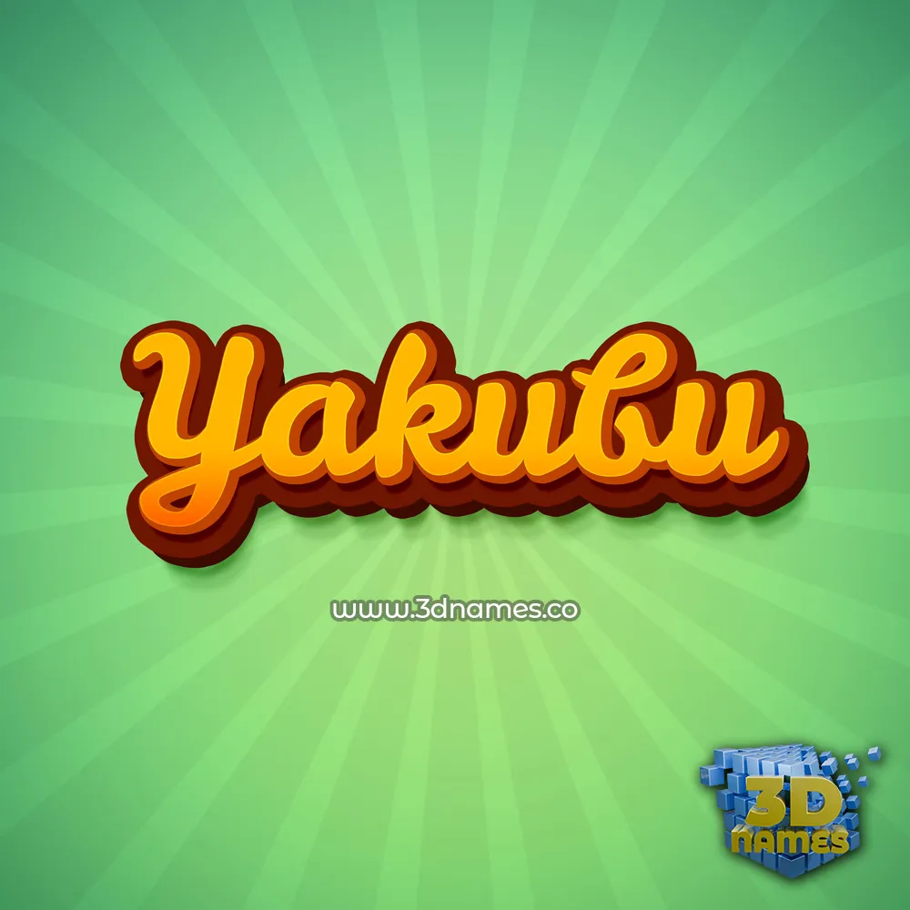 yakubu in Green Rays style - 3D name wallpaper