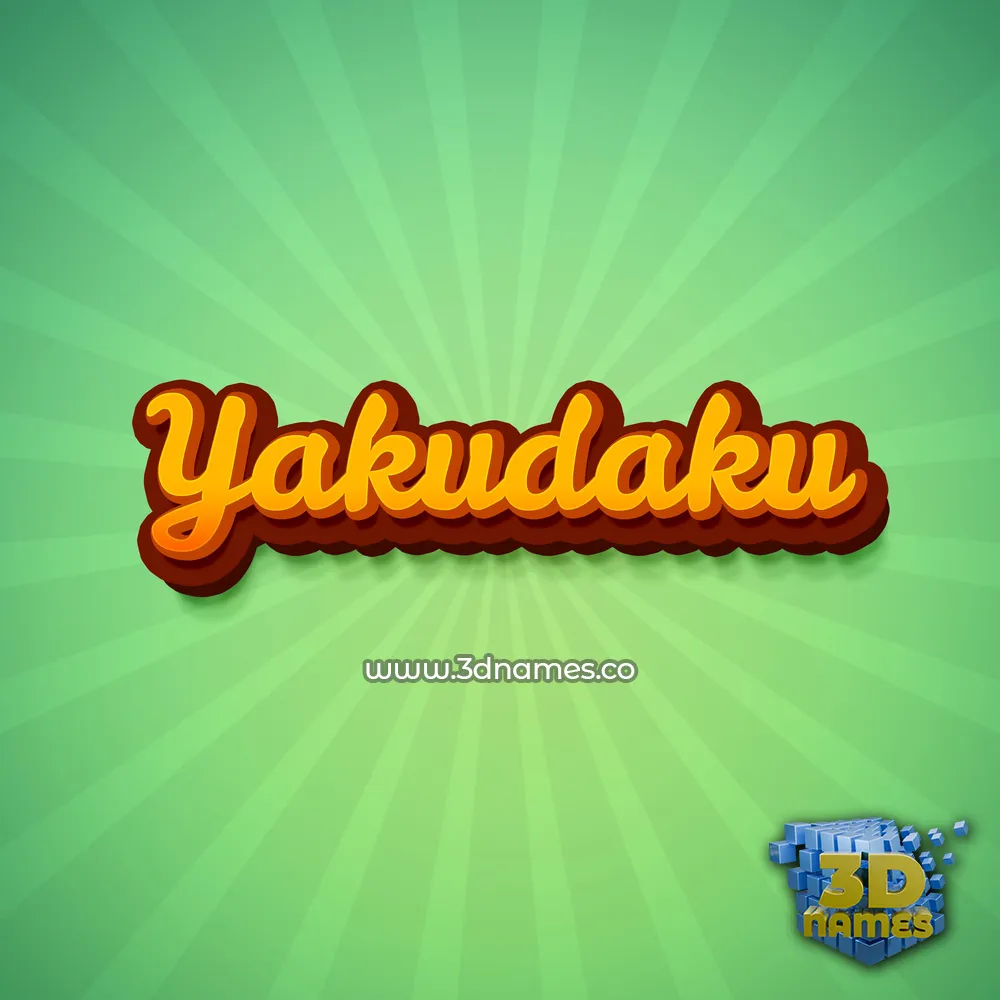 yakudaku in Green Rays style - 3D name wallpaper
