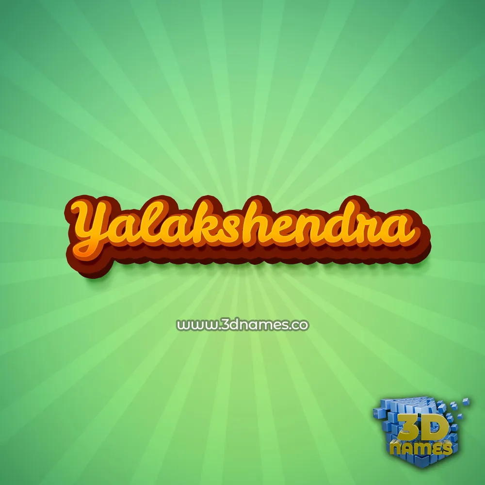 yalakshendra in Green Rays style - 3D name wallpaper