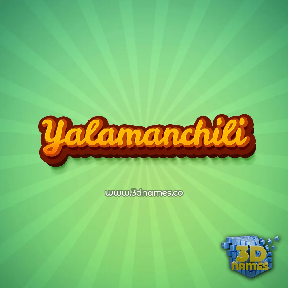 yalamanchili in Green Rays style - 3D name wallpaper