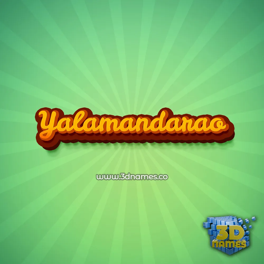 yalamandarao in Green Rays style - 3D name wallpaper