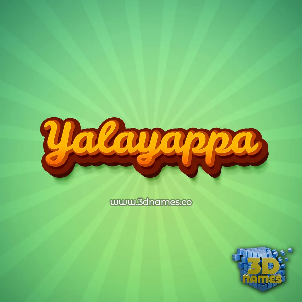 yalayappa in Green Rays style - 3D name wallpaper