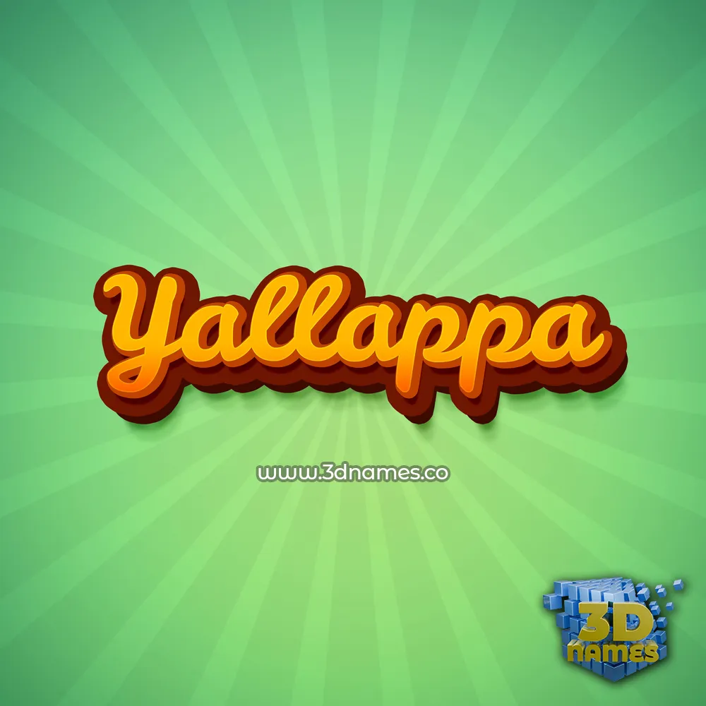 yallappa in Green Rays style - 3D name wallpaper