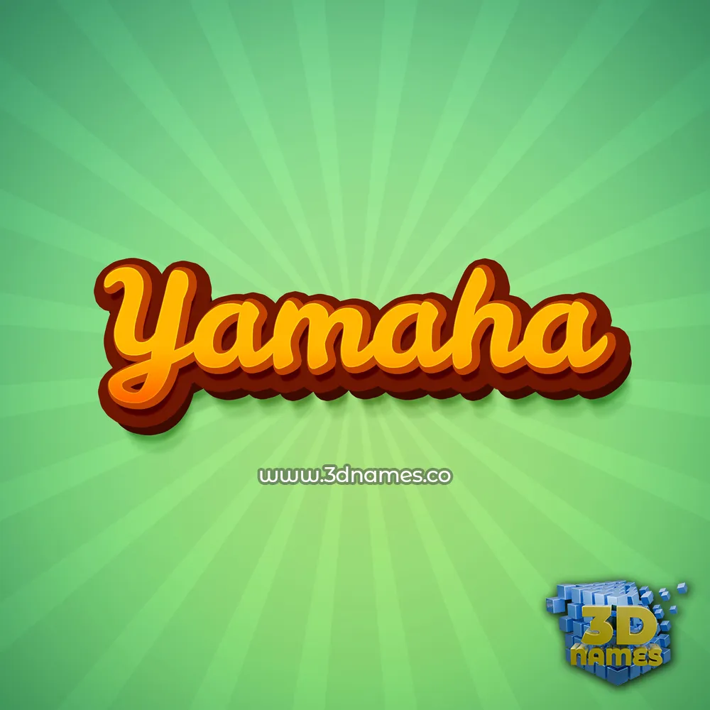 yamaha in Green Rays style - 3D name wallpaper