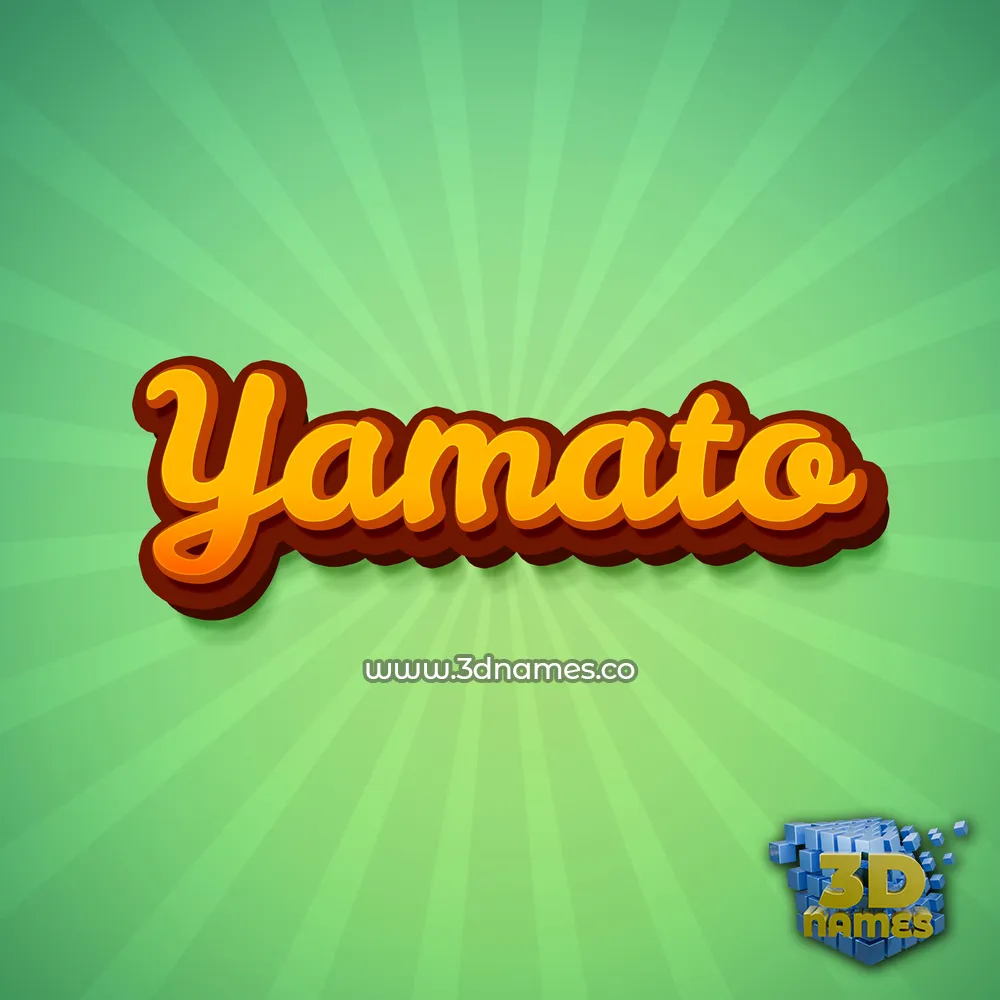 yamato in Green Rays style - 3D name wallpaper