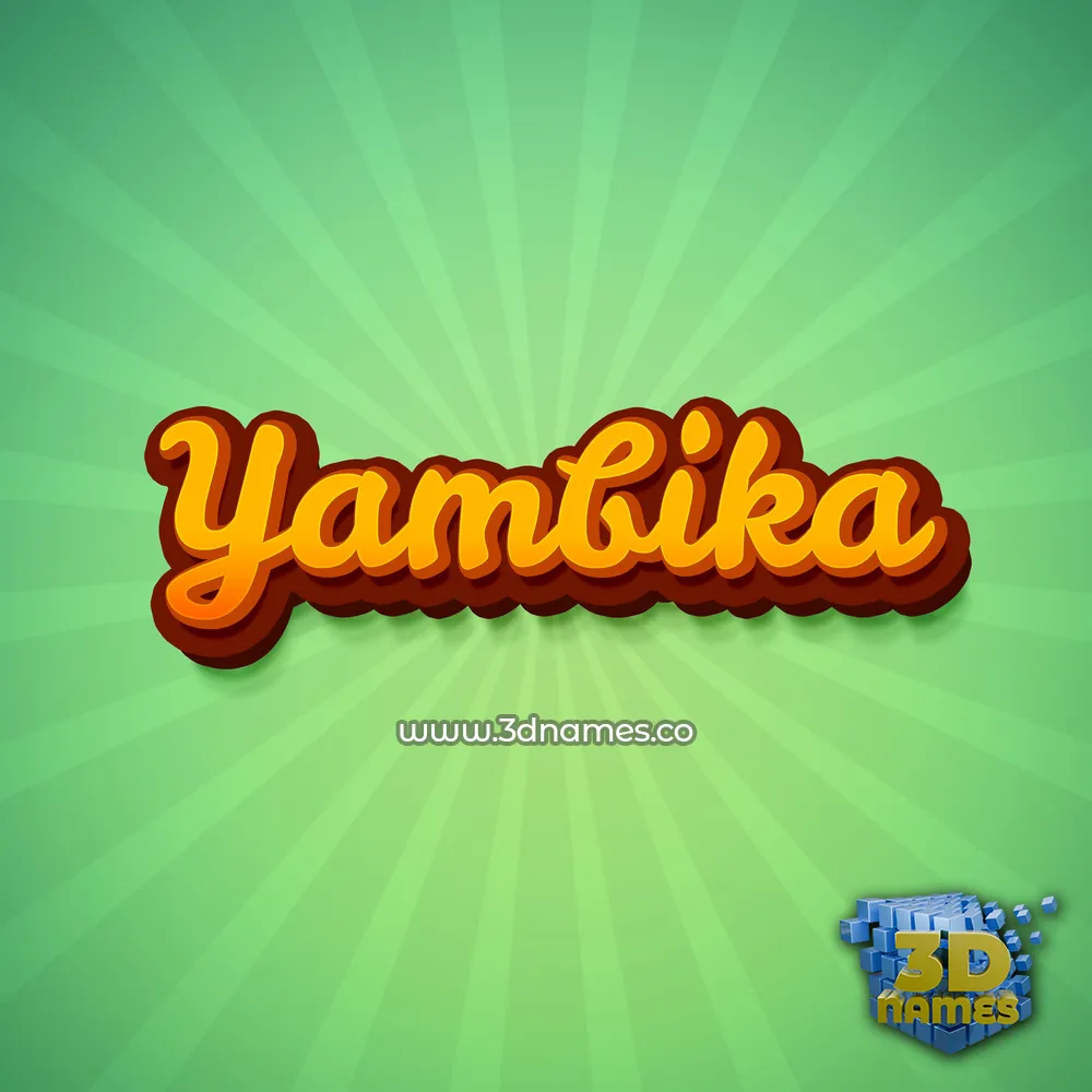 yambika in Green Rays style - 3D name wallpaper