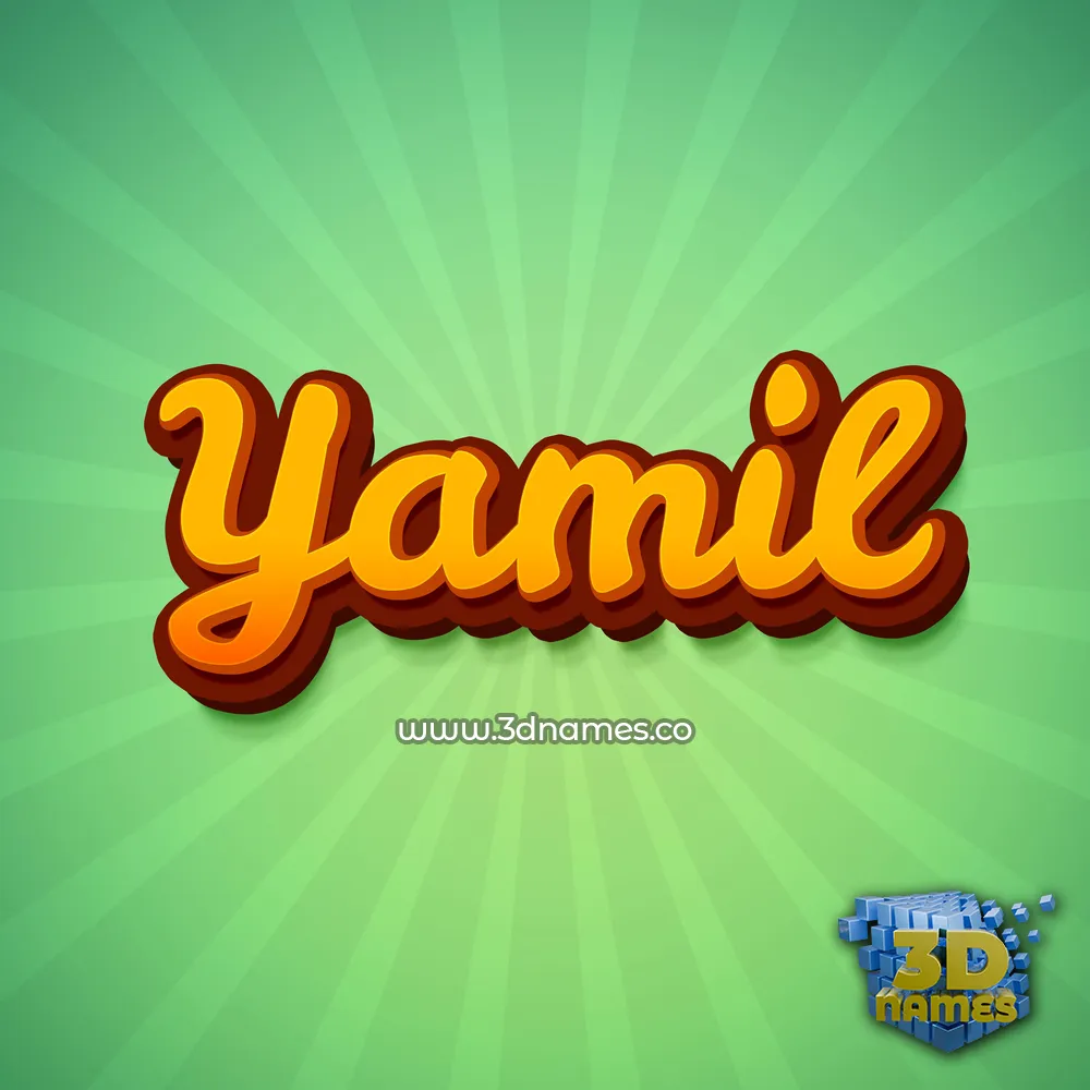 yamil in Green Rays style - 3D name wallpaper