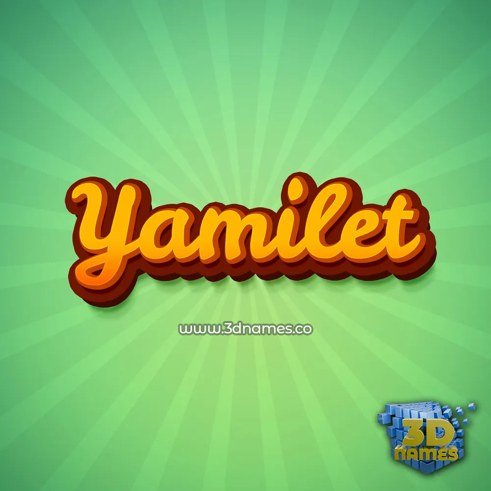 yamilet in Green Rays style - 3D name wallpaper