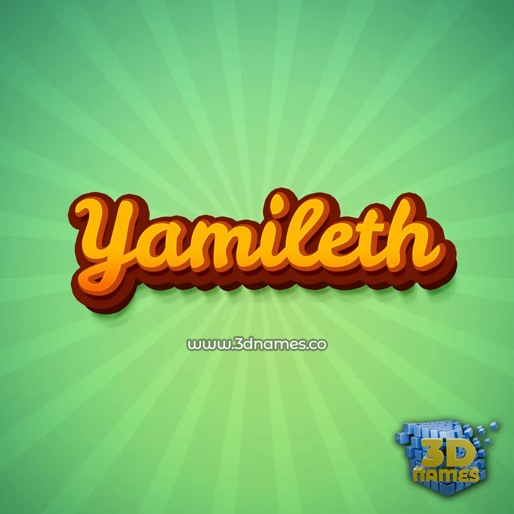 yamileth in Green Rays style - 3D name wallpaper