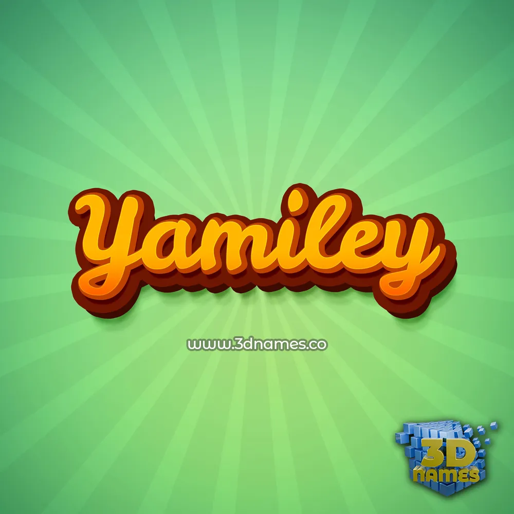 yamiley in Green Rays style - 3D name wallpaper