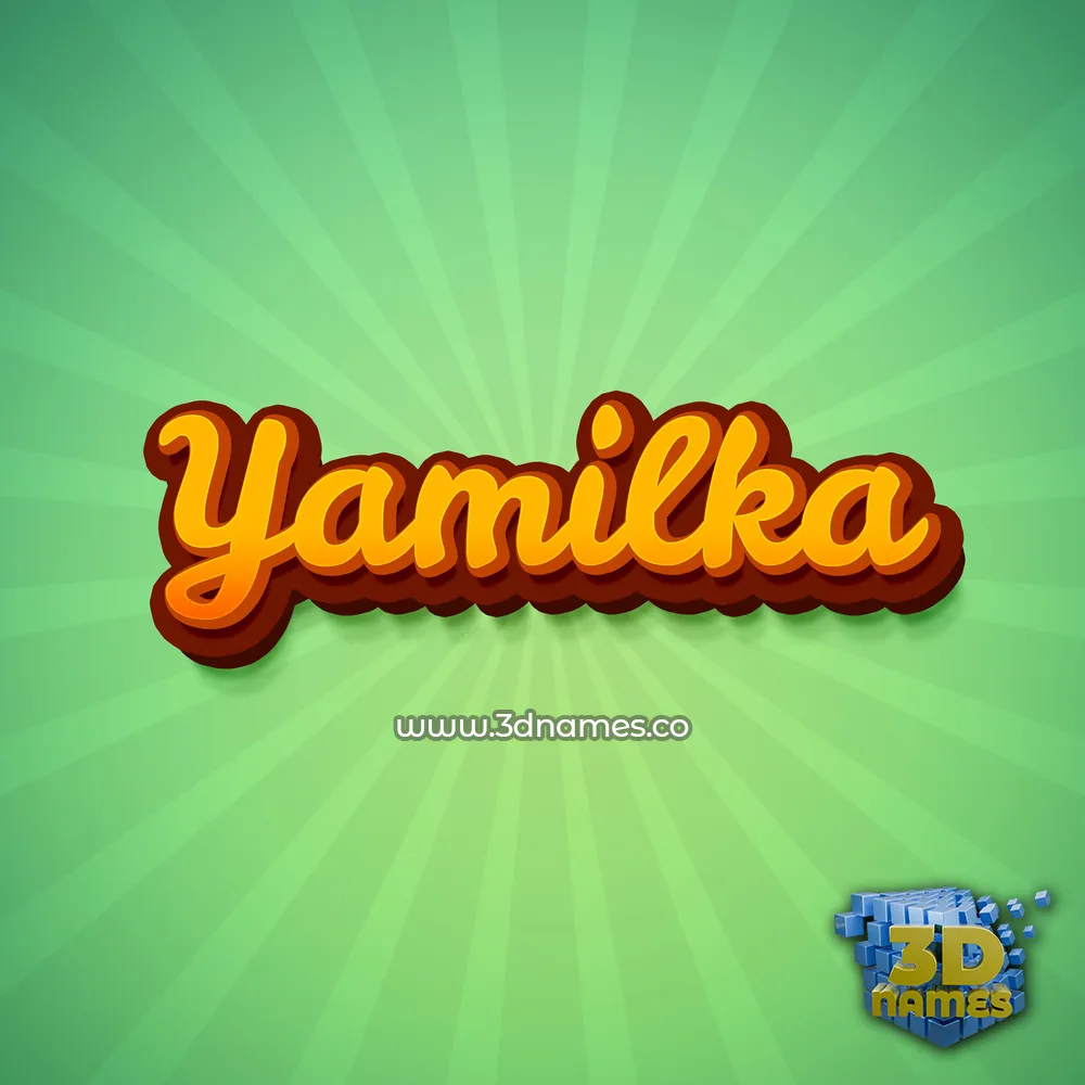 yamilka in Green Rays style - 3D name wallpaper