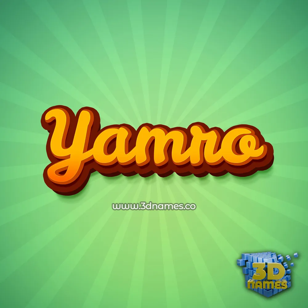 yamro in Green Rays style - 3D name wallpaper