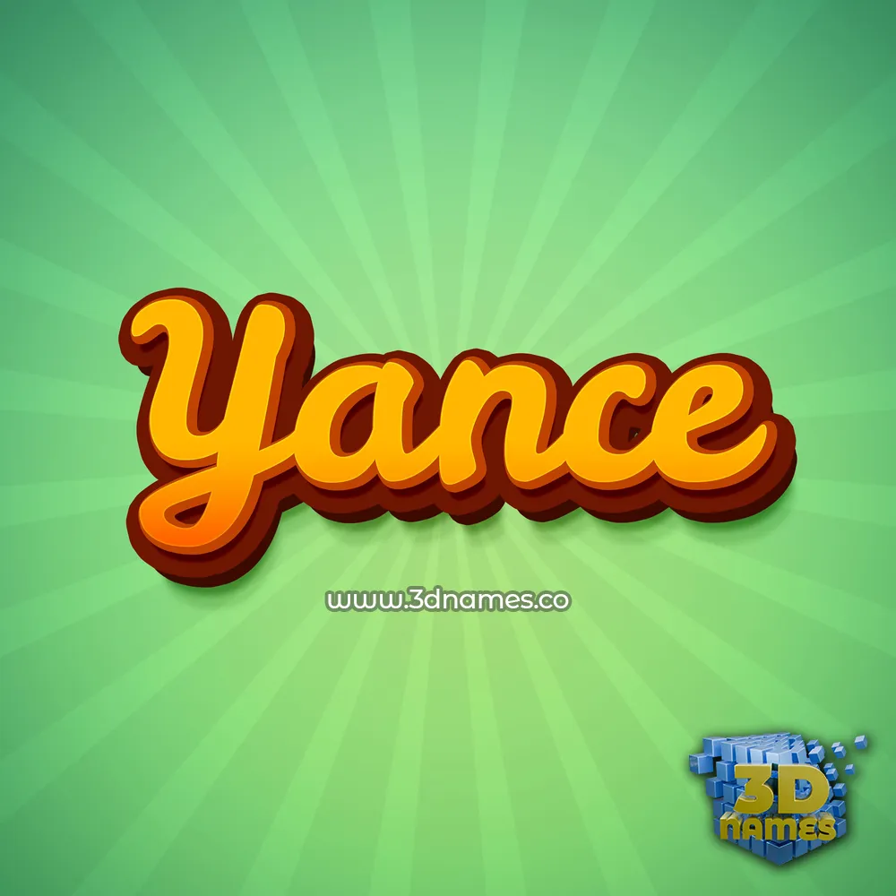 yance in Green Rays style - 3D name wallpaper