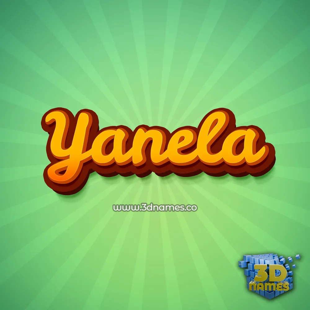yanela in Green Rays style - 3D name wallpaper