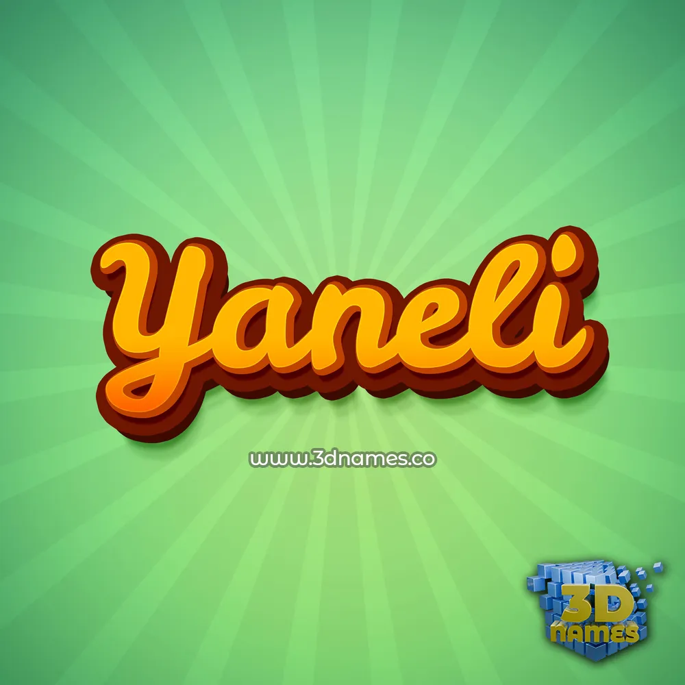 yaneli in Green Rays style - 3D name wallpaper