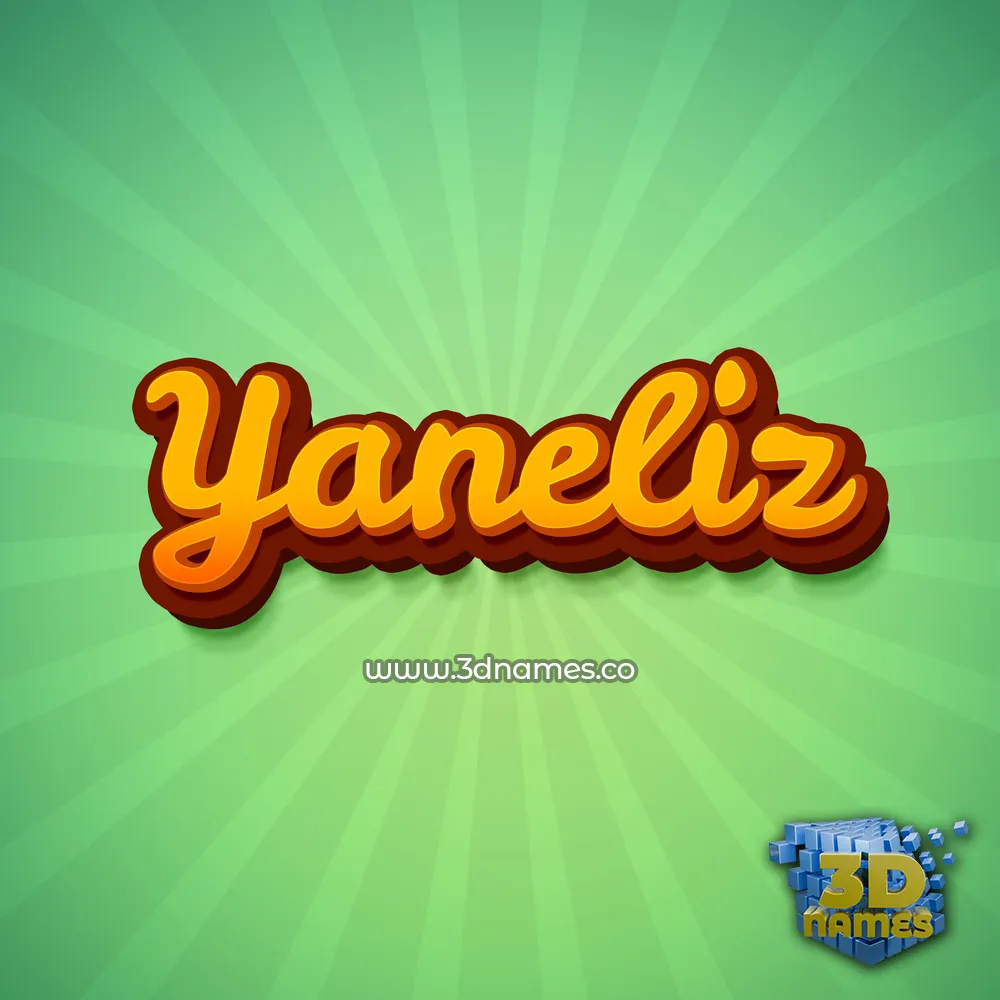 yaneliz in Green Rays style - 3D name wallpaper