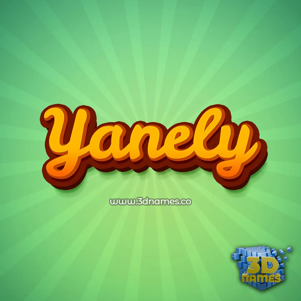 yanely in Green Rays style - 3D name wallpaper