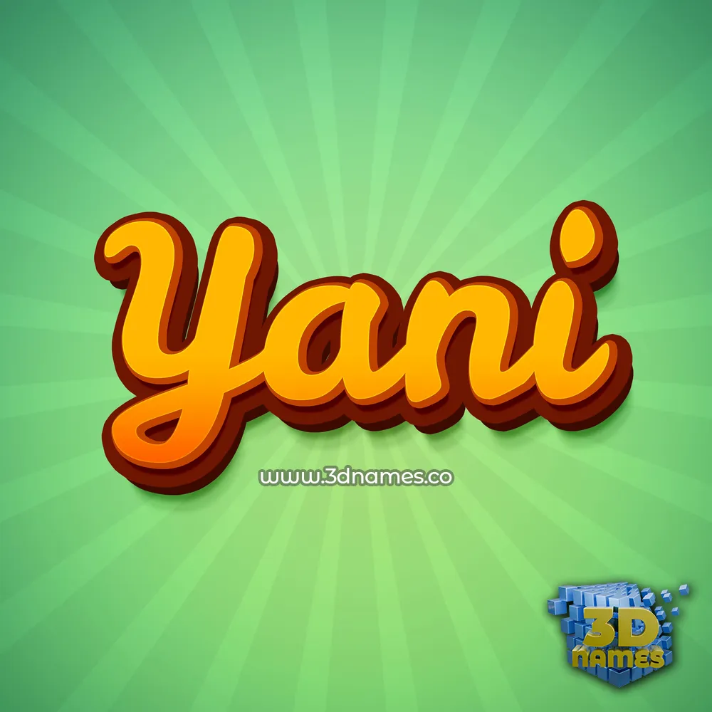 yani in Green Rays style - 3D name wallpaper
