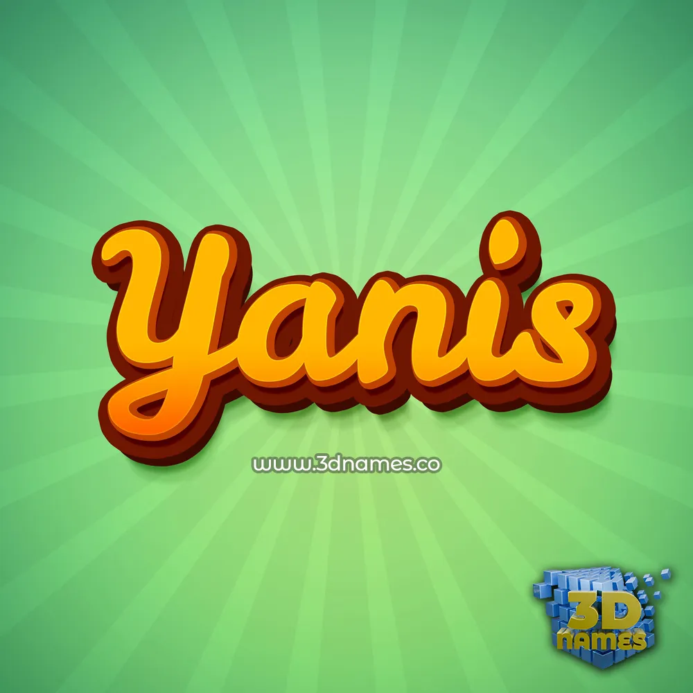 yanis in Green Rays style - 3D name wallpaper